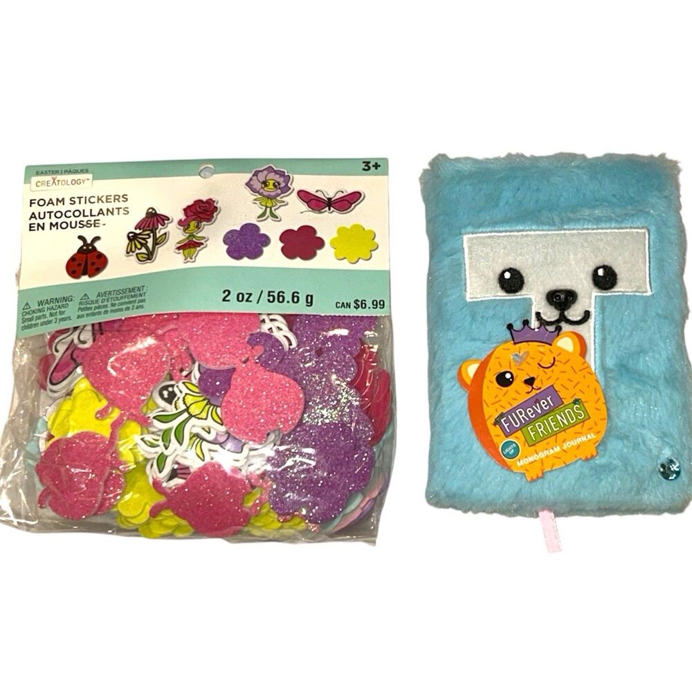 FURever Friends "T" Monogram Journal and Foam Stickers